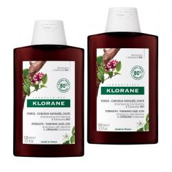 Klorane Shampoing Fortifiant Quinine Edelweiss Bio - Lot de 2 x 400ml