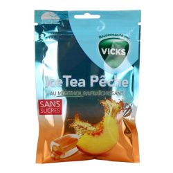 Vicks Bonbons Ice Tea Pêche Sans Sucres - 72g