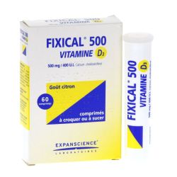 Fixical 500 Vitamine D3 500mg/400 UI 60 comprimé