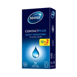 Manix Contact Plus - 14 préservatifs extra lubrifiés