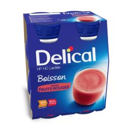 Delical Boisson Lactée HP/HC Fruits Rouges - 4 x 200ml