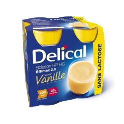 Delical Boisson HP/HC Effimax 2.0 Vanille Sans Lactose - 4 x 200ml