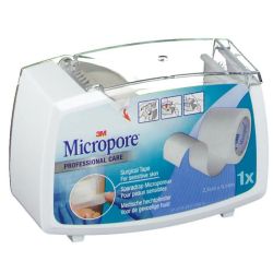 3M Micropore Professional Care Sparadrap Microporeux 2,5cm X 9,14m