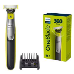 Philips OneBlade Lame 360 Orientable QP2730/20 - Rasoir Visage avec sabot ajustable 5 en 1 - 100% étanche