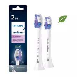 Philips Sonicare S2 Sensitive Têtes de Brosse à Dents HX6052/10 Blanc - Lot de 2