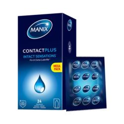 Manix Contact Plus - 24 préservatifs extra lubrifiés