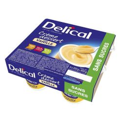 Delical Crème Dessert HP/HC Vanille Sans Sucres - 4 x 200g