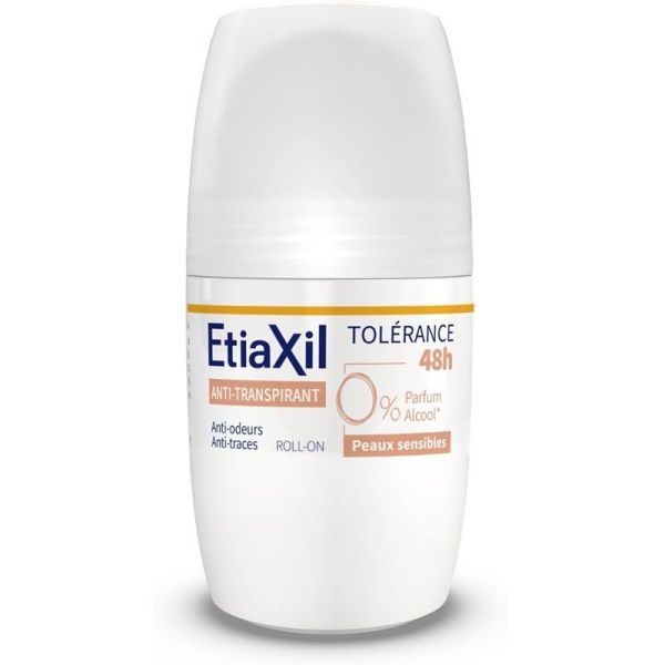 Etiaxil Anti-Transpirant Déodorant Roll-On Tolérance Peaux Sensibles 48H - 50ml